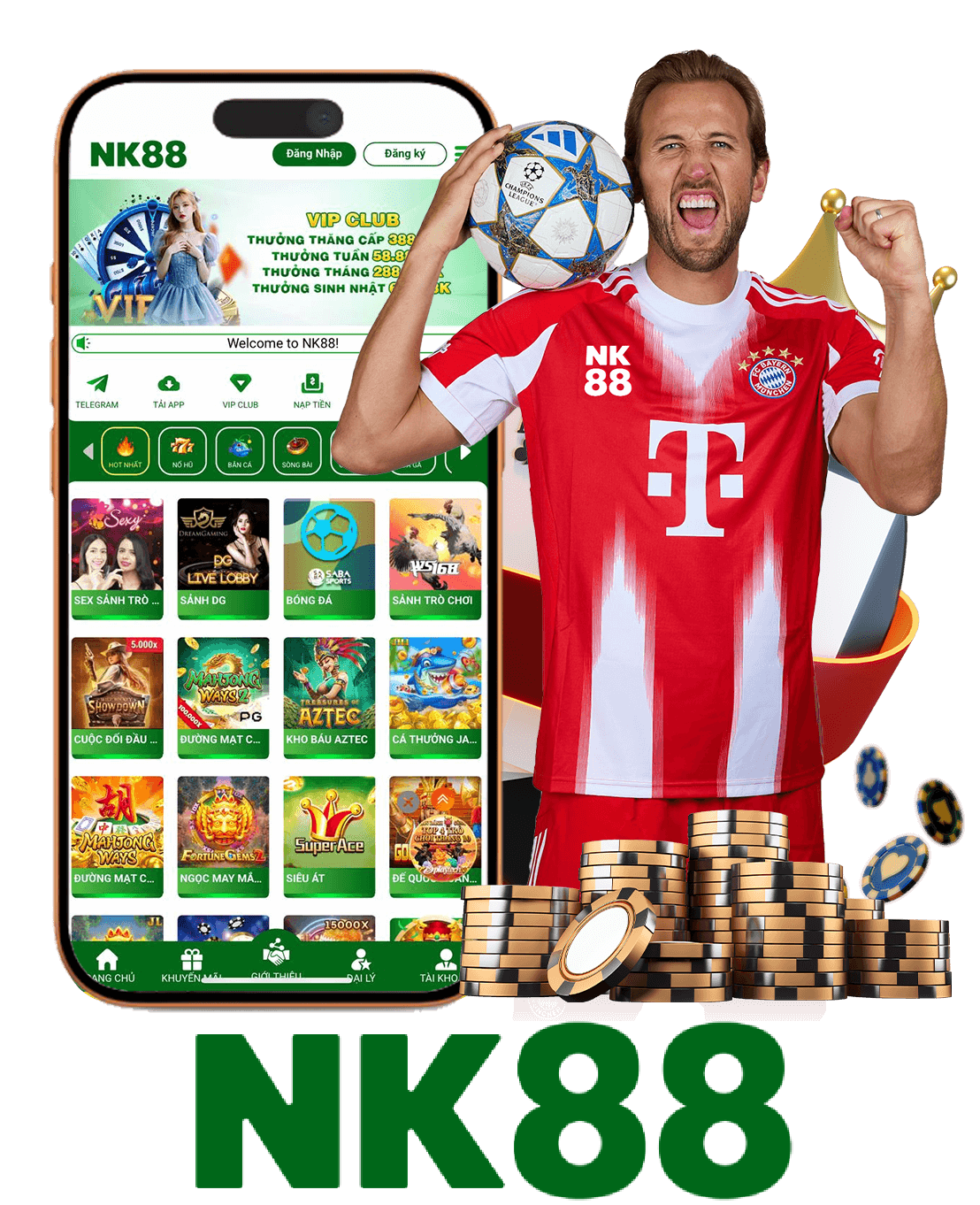 Giao diện ứng dụng NK88